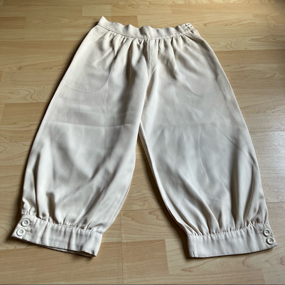 Jazzie by Erika Capri Pants Bottoms Cuffs Flowy Billowy Size 7/8